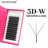 XIUSUZAKI Natural soft Light Bloom Automatic Flowering Premade Eyelashes Extensions Lash 3D W Shape Eyelash Extension